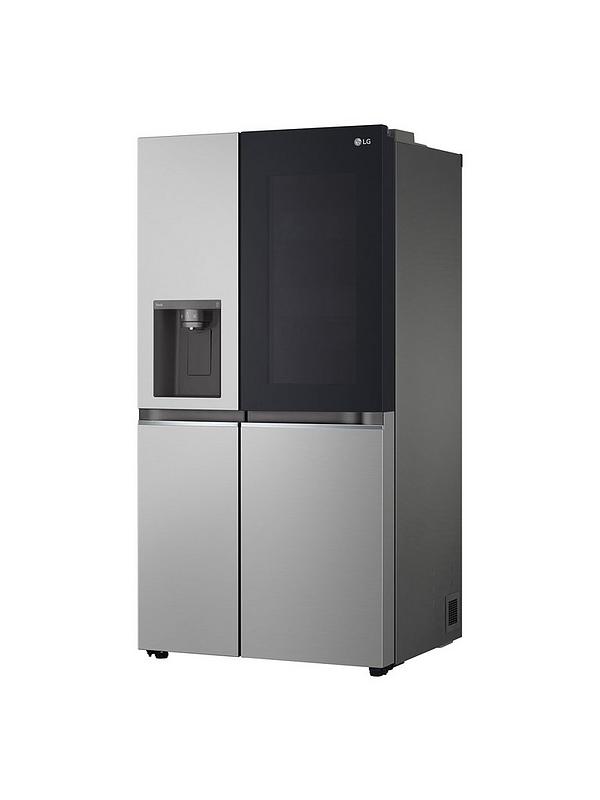 LG InstaView GSGV81PYLL Side-by-Side American Fridge Freezer with Non-Plumbed Water & Ice Dispenser - Prime Silver - 635L - E Rated - Image 3